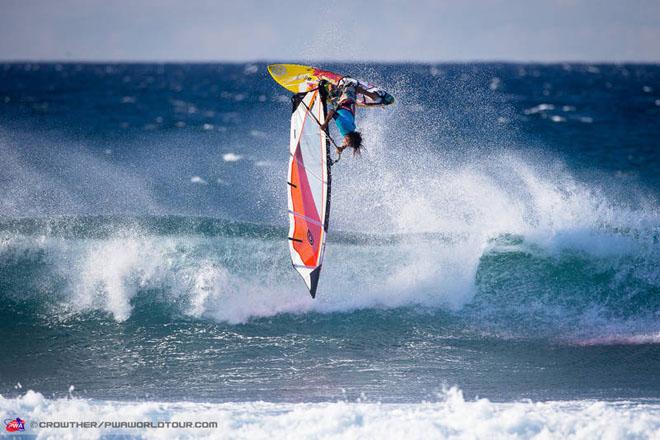 Josh Stone Goiter - JP Aloha Classic PWA World Tour 2013 ©  Crowther / PWA World Tour http://pwaworldtour.com/